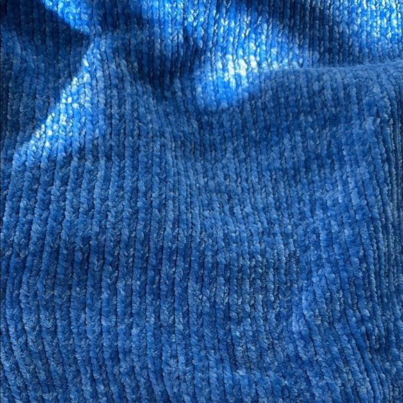 Blue Ribbed Women's Sweater - Picture 3 of 6